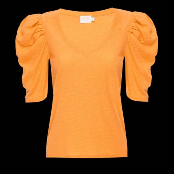 NATION LTD Clothing Puff Sleeve Top- Size M - Picture 2 of 8